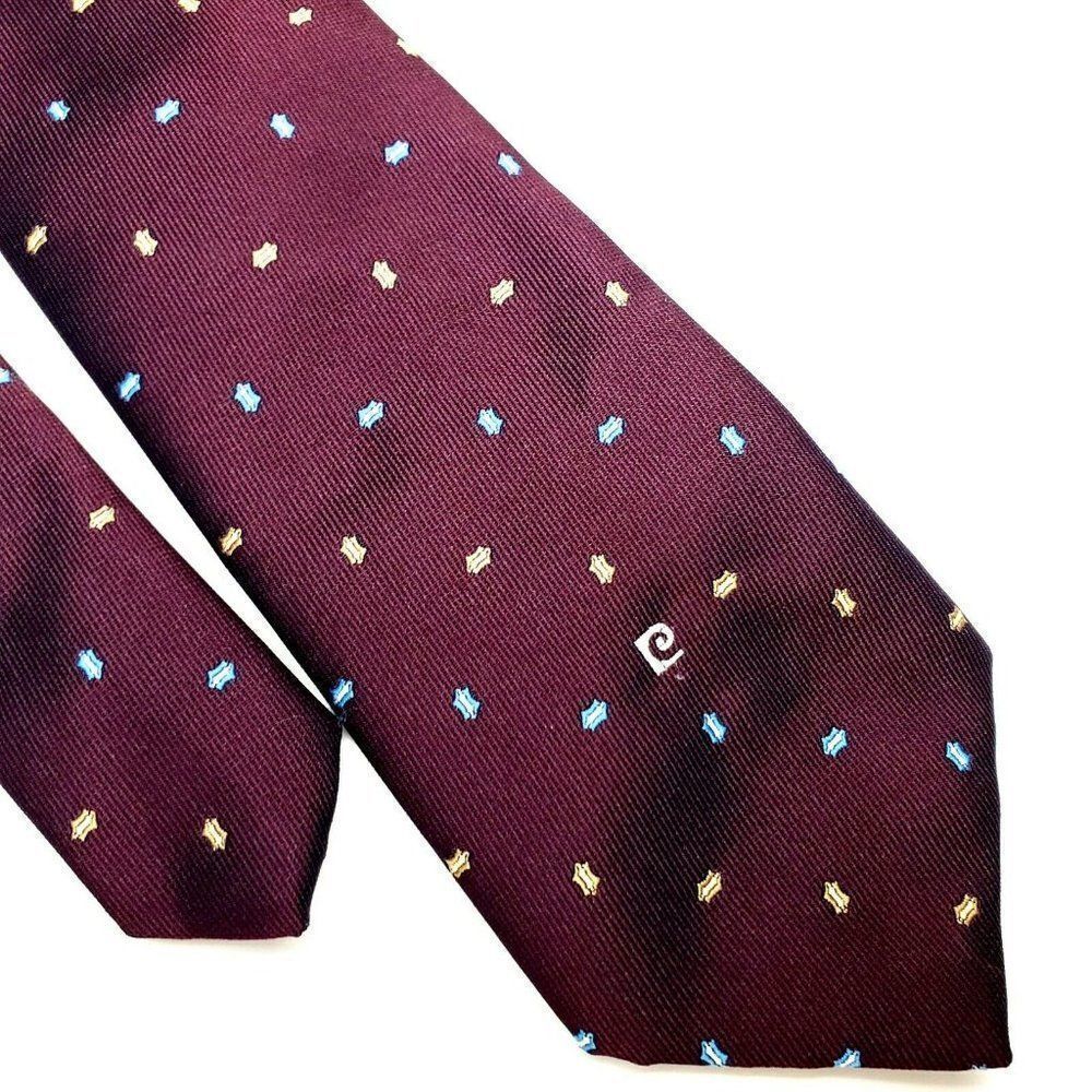 Pierre Cardin Polyester Tie Purple Woven Short Ski